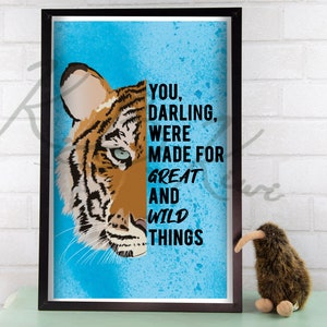 Sundari Tiger Art Print: Inspirational Wall Decor