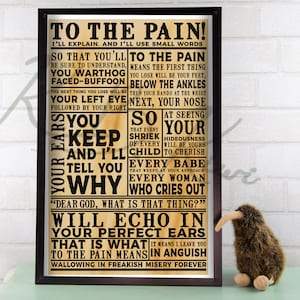 To the Pain Art Print