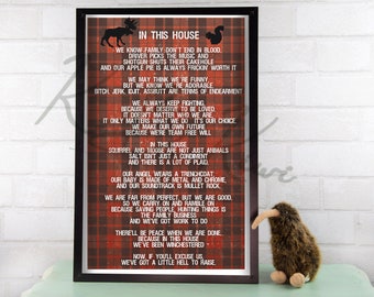 In This House...Supernatural Winchesters Art Print