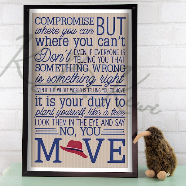No You Move Art Print