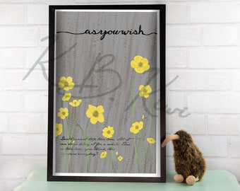 As You Wish HandLettered Art Print