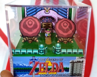 Zelda, a Link to the Past - Diorama Cube 3D - fait main