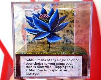 Black Lotus - Magic the Gathering - Diorama cube 3D - Fait main