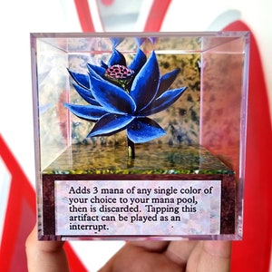 Black Lotus - Magic the Gathering - 3D cube diorama - Handmade