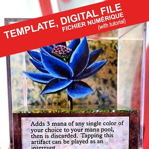 TEMPLATE - Black Lotus - Magic the Gathering - Diorama Cube 3D - Digital file - digital file