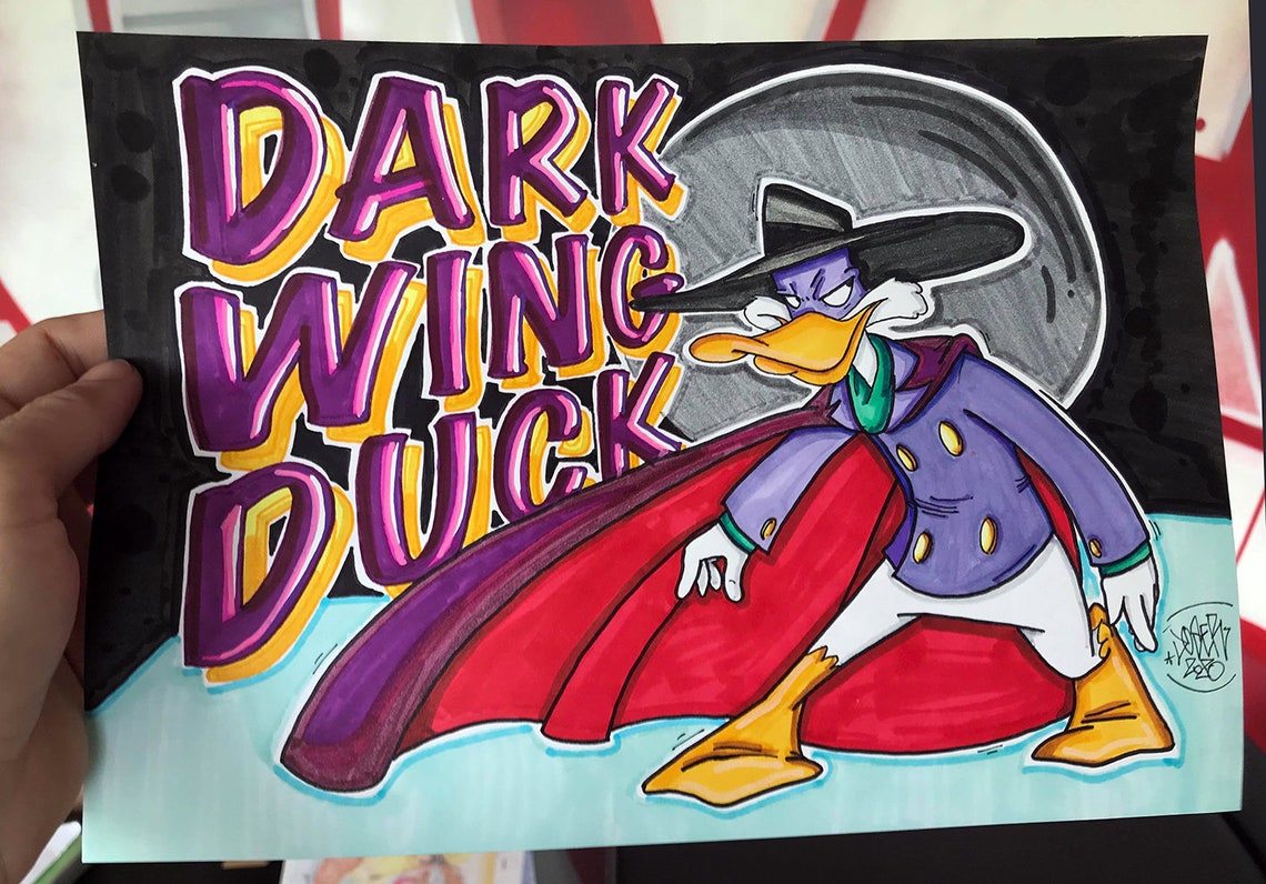 Darkwing Duck myster Mask Original A4 Drawing Etsy Ireland