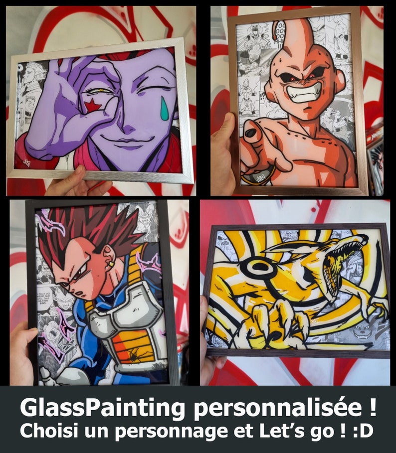 GlassPainting peinture sur verre personnalisée unique et fait main afbeelding 1