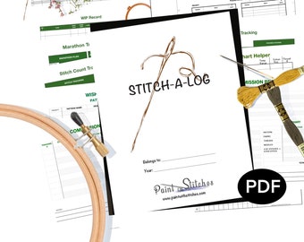 Stitch-A-Log - Cross Stitch Journal Tracker for all your needle WIP or SAL projects - Embroidery or Needle Point