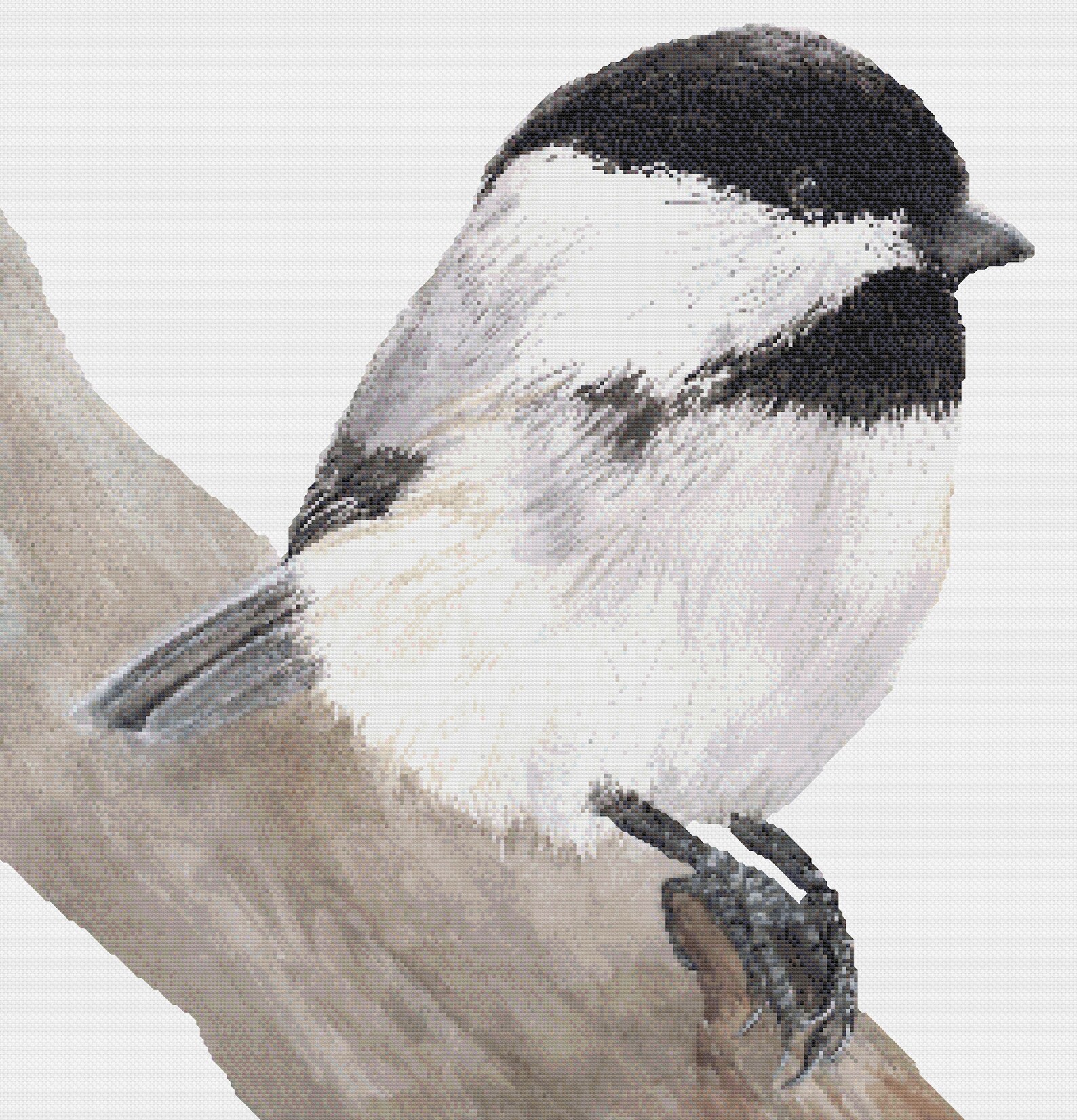 Cross Stitch Pattern PDF - Chickadee Bird - Original Art - Printable ...