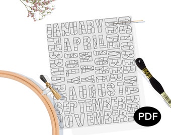 Temperature Charts - Months of the Year - Cross Stitch - Yearly Weather Tracking - Historical Data