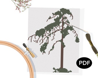 Jack Pine Tree Cross Stitch Pattern: Original Art (PDF Pattern)