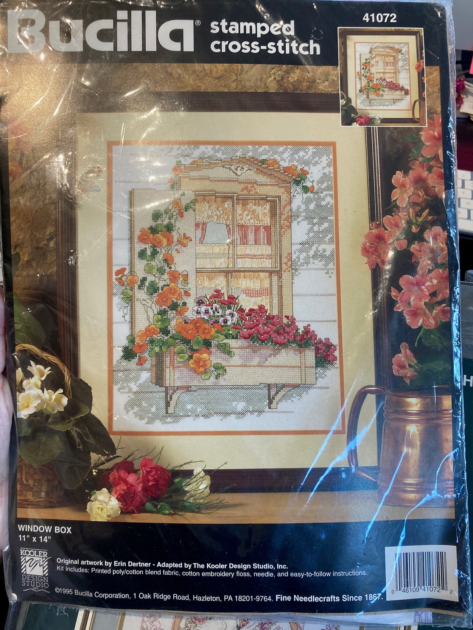 Vintage Stamped Cross Stitch Kit Bucilla Window Box | Etsy