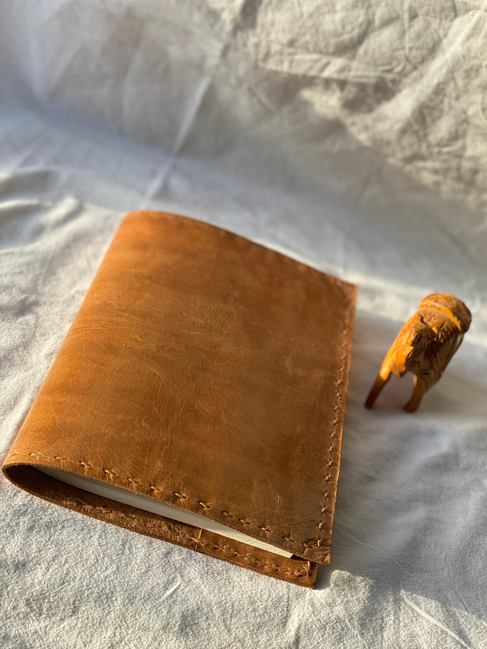 Leather Journal Leather Refillable journal plain leather Etsy