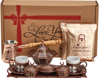 Tray gold Cups Saucers HeraCraft Premium Turkish Greek Arabic Coffee & Espresso Making Serving Gift Set with Copper Pot Coffee Maker Sugar Bowl,Spoons & 2x 3.5 Oz Coffee.17 Pieces Tray gold Cups Saucers HeraCraft Premium Turkish Greek Arabic Coffee & Espresso Making Serving Gift Set with Copper Pot Coffee Maker Sugar Bowl,Spoons & 2x 3.5 Oz Coffee.17 Pieces