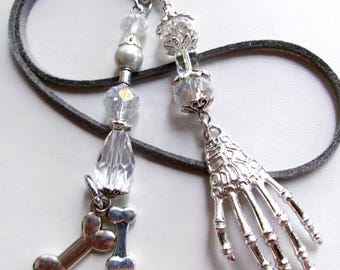 Bunch of Icey Bones  Halloween, Gothic Book Marker 20 inches