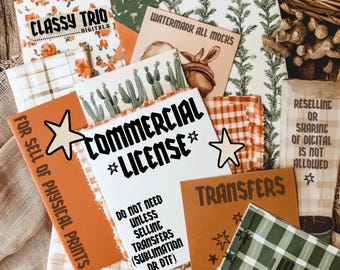 Digital Design Transfer License | For Sell of Sublimation, DTF, Iron-on Transfers