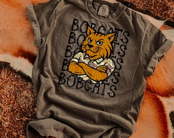 Camo Bobcats-mascotteshirtontwerp | PNG, sublimatie (digitaal ontwerp)