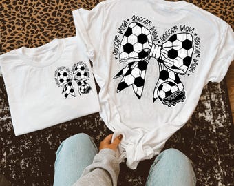Soccer Mom | Digital Design | PNG | Sublimation | Coquette | Bow| Shirt Design | Trending | Soccer Ball
