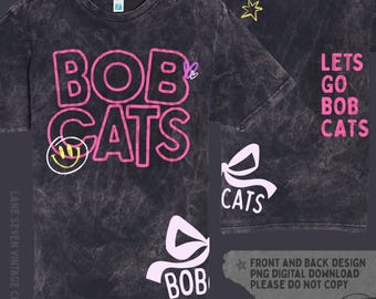 Bobcats Mascot Doodle | School Spirit Digital Design | Mascot PNG | Team Spirit | Shirt Design | Trendy | Original Designer