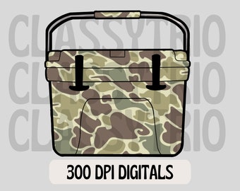 Old Camo Cooler | Digital Design | PNG | Sublimation | Camouflage | Hunting | Country Shirt Design | Hunting for Summer Time | Lake Beach