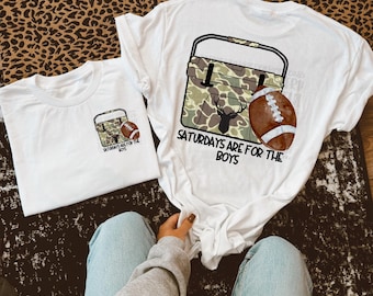 Old School Camo | Saturdays are For the Boys | Football | Buck Hunting | Digital Design | PNG | Popular Trending Spirit Mascot | Shirt