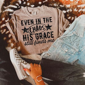 His Grace Finds Me PNG | Christian Doodle Design (Digital Download)