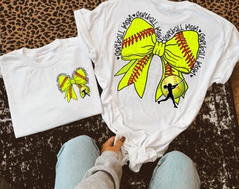 Softball Mom | Digital Design | PNG | Sublimation | Coquette | Bow| Shirt Design | Trending