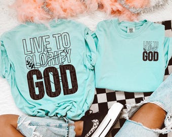 Live To Glorify God PNG | Christian Shirt Design (Digital Download)