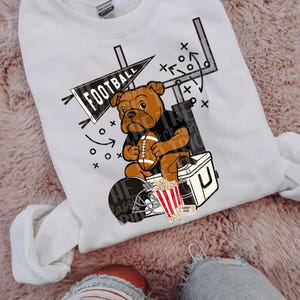 Football Team Doodle | Digital Design | PNG | Sublimation | Y2K | Brown Bulldogs | Mascot Shirt Design | Camo Mascot | Original Designer