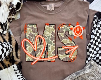Camo Mississippi State Doodle Design: PNG-fil för sublimering (digital design)