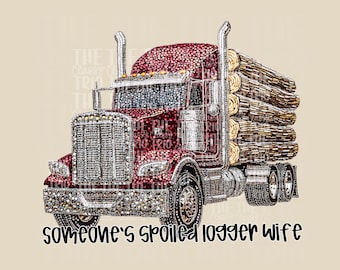 Faux Rhinestone Logger Wife Design | PNG, Sublimation (Digital Download)