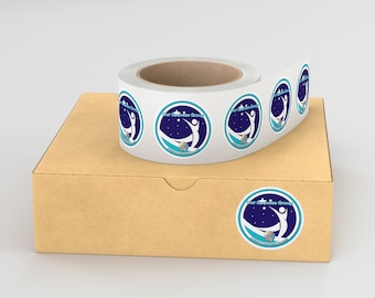 Premium Gloss Custom Labels/Stickers On A Roll | Custom Roll Circle Labels | Personalized Business Logo Stickers and label | Custom Labels