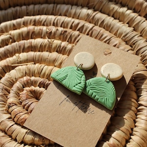 Earth Day lightweight polymer clay earrings