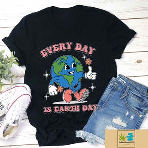 Everyday Is Earth Day Teacher Vintage T-Shirt, Earth Day Gift Shirt, Earth Day Shirt, Cute Teacher Shirt, Cute Earth Shirt