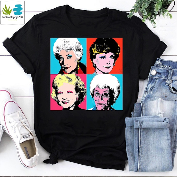 Golden Warhol Girls Vintage T-Shirt, Blanche Shirt, Dorothy Shirt, The Golden Girls Shirt, Golden Girls Lovers Shirt, TV Series Shirt