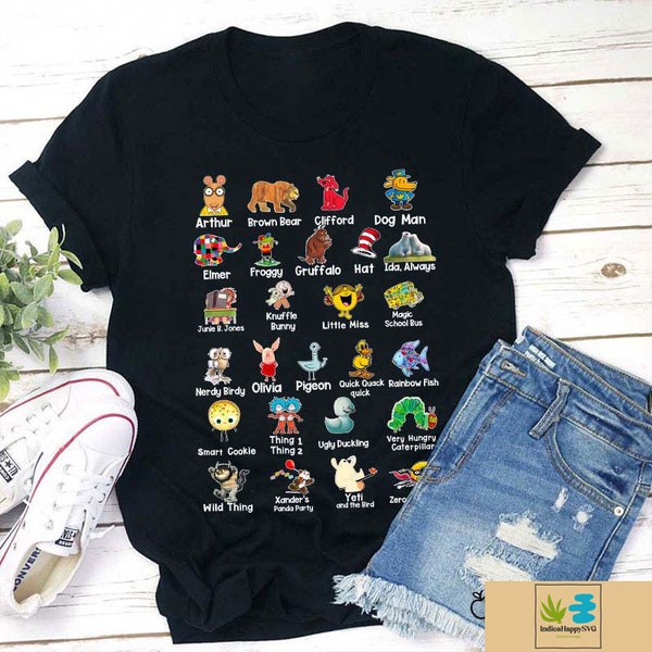 ABC Children's Book Teacher Vintage T-Shirt, Kindergarten Teacher Shirt, Alphabet Shirt, Funny Alphabet Shirt, Teacher Shirt