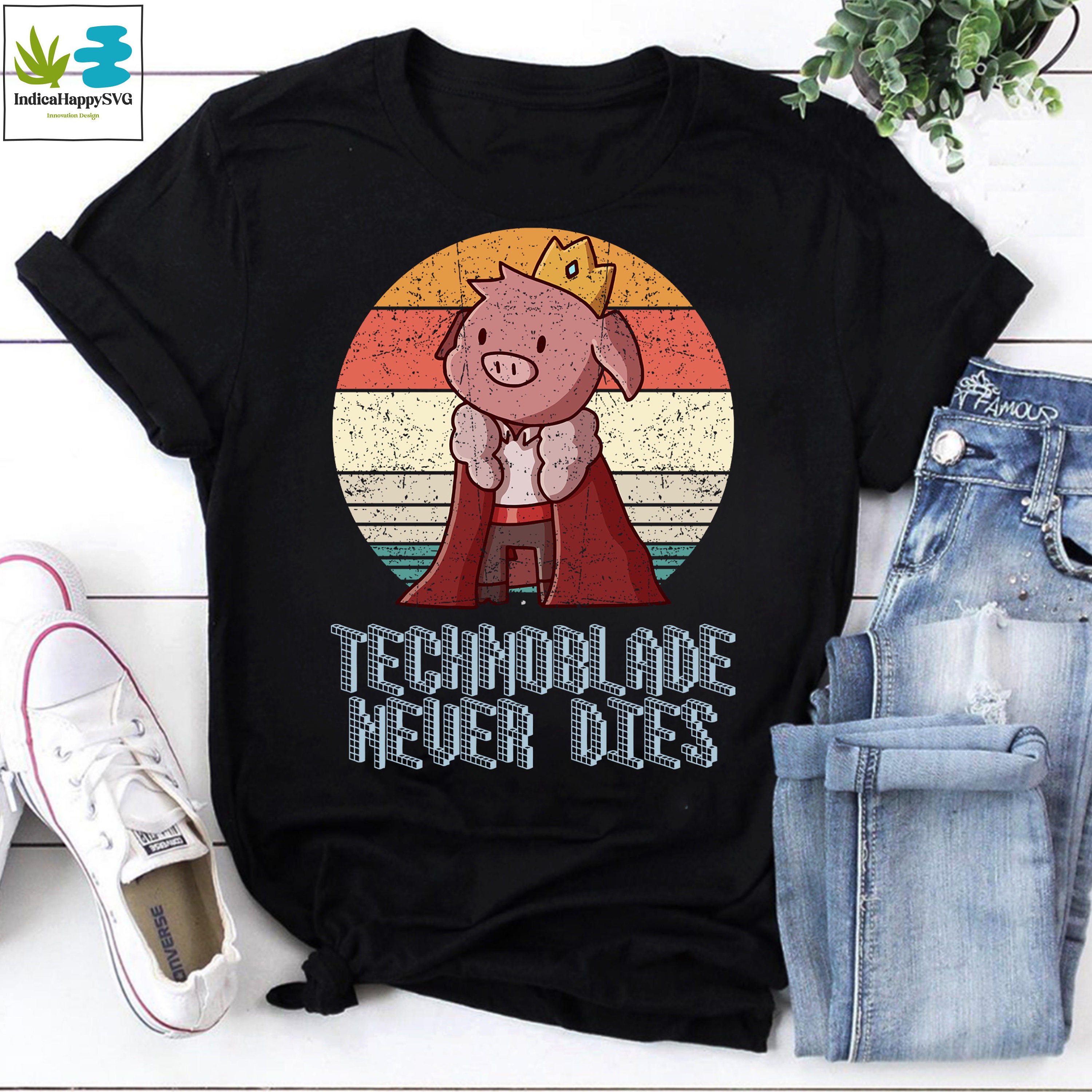 Classic Style TShirt for Girl Technoblade Never Dies r Pig