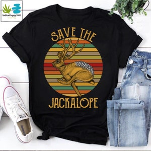 Save The Jackalope Funny Rabbit With Horn Vintage T-Shirt, Jackalope Day Shirt, Jackalope Vintage Shirt, Funny Jackalope Shirt, Rabbit Shirt