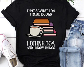 Tea And Book Lover Quote Vintage T-Shirt, Book Shirt, Bookaholic Shirt, Book Lovers Shirt, Reading Lovers Shirt, Nerd Shirt