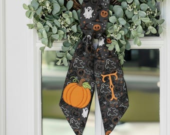 Geborduurde pompoensjerp: Cottagecore herfstkransdecor