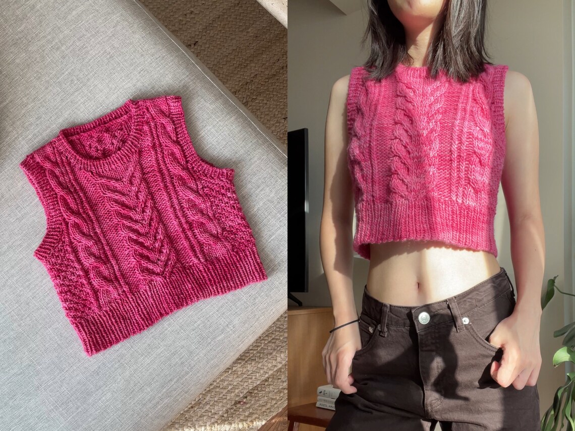 What's On Your Mind Cable Knit Vest