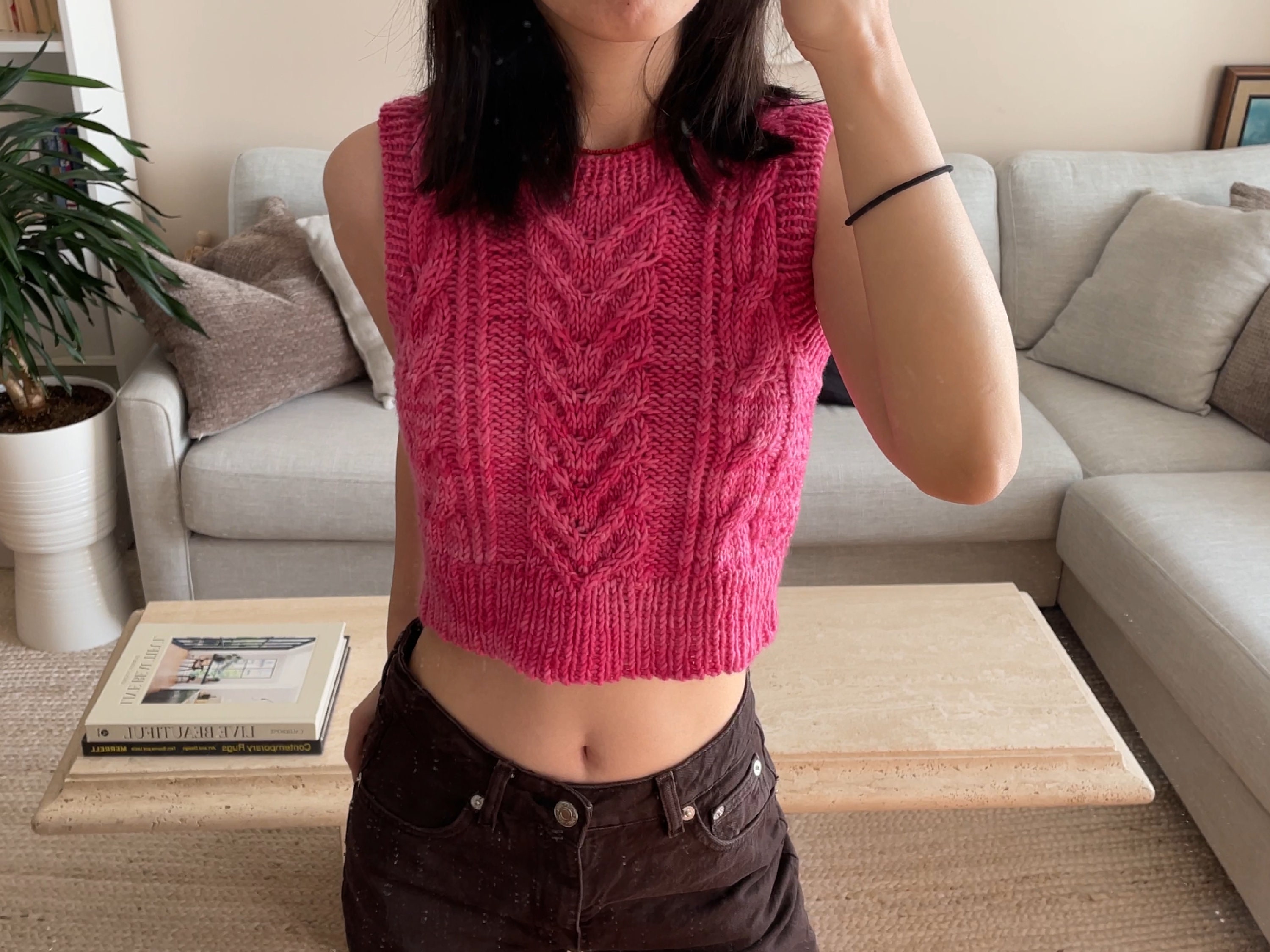 What's On Your Mind Cable Knit Vest