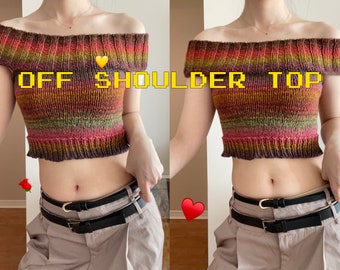 Off Shoulder Top | Digital Download | Knitting Pattern