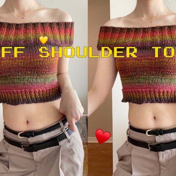 Off Shoulder Top | Digital Download | Knitting Pattern