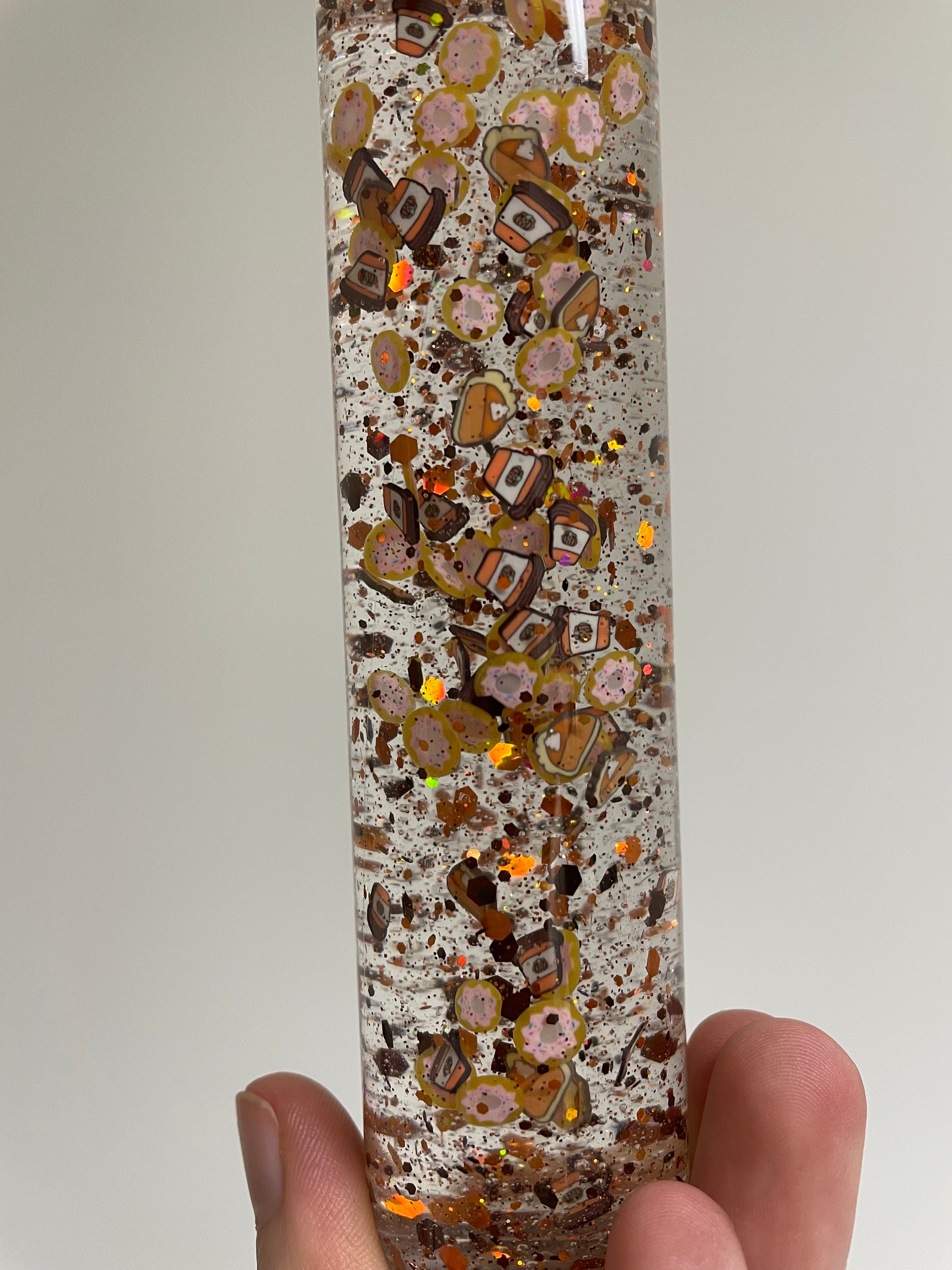 FALL- pumpkin spice | Sensory Bottles | Calm Down Bottles | Anxiety & Stress Relief | Autism Sensory Bottles