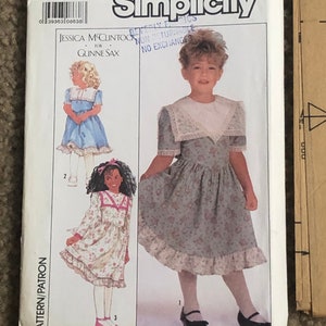 Simplicity 9071 Girls dress sz 6 Uncut kids sewing pattern
