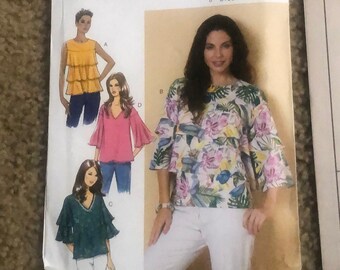 Butterick 6664 Misses pullover tunic top women clothing sz 6-8-10-12-14 Uncut easy sewing pattern