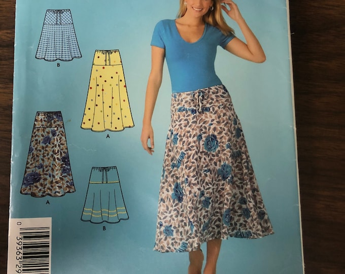 Simplicity 4137 Misses' Pull on Flared Skirts in Two Lengths Sz 10-12 ...