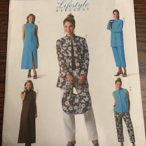 Butterick 4195 Misses top, jacket, dress and pants, Women clothing sz 14-16-18 or 20-22-24 Uncut fast & easy women sewing pattern