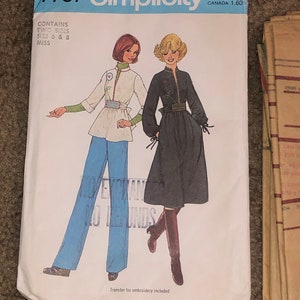 Simplicity 7757 Misses pullover dress or tunic top women clothing sz 6-8 Uncut easy sewing pattern
